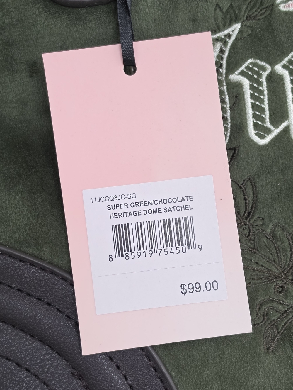 Juicy Couture Heritage Green Dome Satchel - Picture 3 of 4
